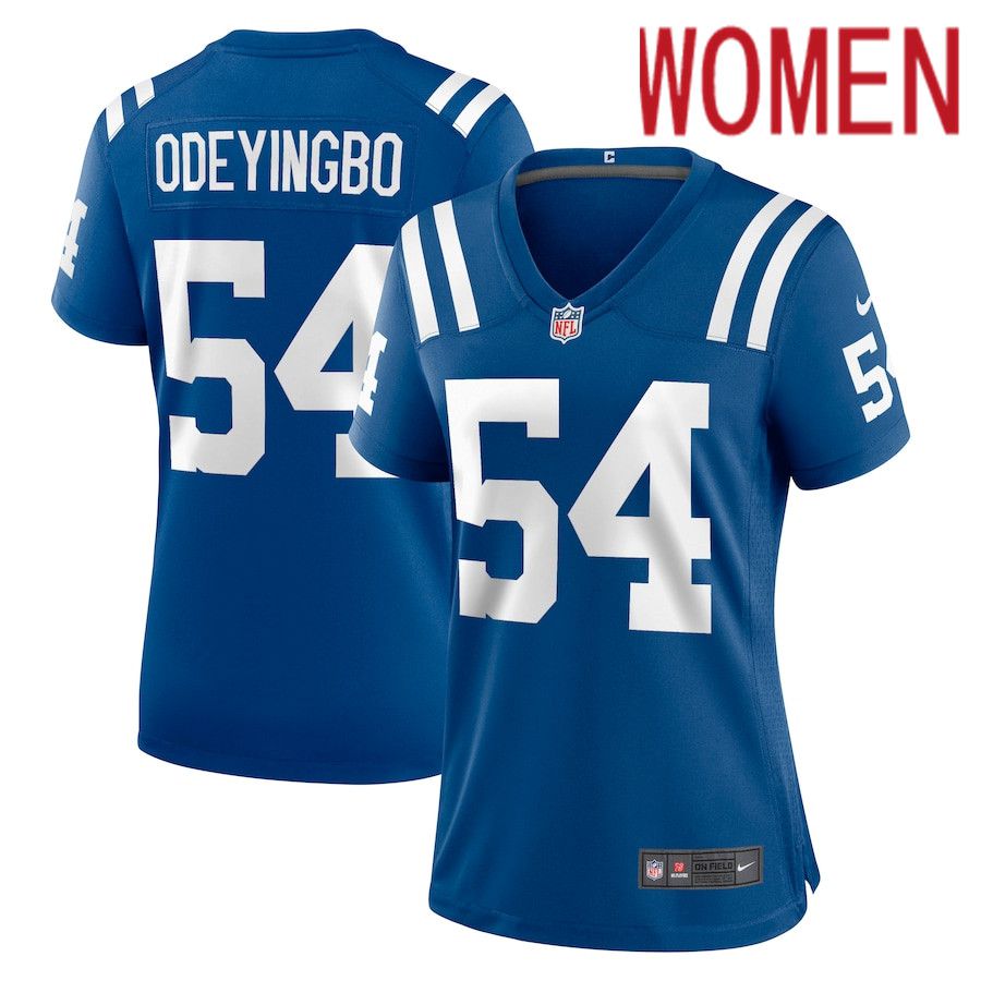 Cheap Women Indianapolis Colts 54 Dayo Odeyingbo Nike Royal Game NFL Jersey
